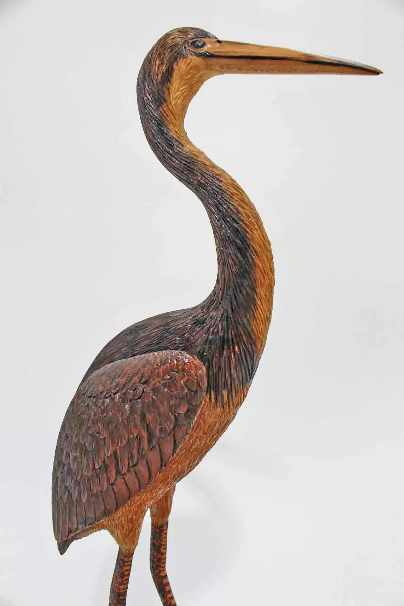 Heron on Turtle woodcarving sculpture
